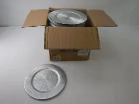 Dia-tanlade-2853 Tanlade 100 Piece 13 Inch Round Charger Plates Silver