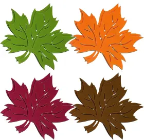 Jy-tatuo-2372 Tatuo 8 Pcs Fall Maple Leaf Placemats Autumn 12.8 X Inch Multicolor