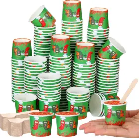 Yit-teenyyou-6682 Teenyyou 400 Pcs Chili Cook Off Tasting Cups Set 200 2 Approx. 0.37 Inch Green
