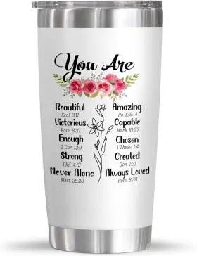 Teezwonder 860009488519 Christian Gifts For Women - Christmas 20oz White You Are