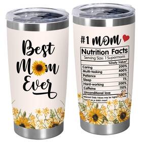 Teezwonder Qtr1009pn Mothers Day Gifts For Mom From 20 Ounces Beige Sunflowers