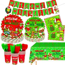 Tentaquil 766997983121 188pcs Whoville Christmas Decorations Party Supplies Welc