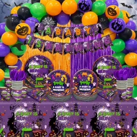 Tentaquil 769712432386 Halloween Baby Shower Party Supplies A Is Brewing Decoration