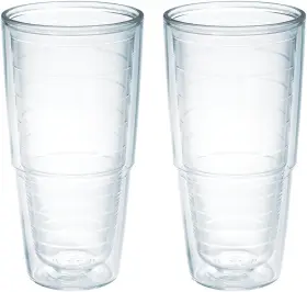 1001833 Tervis Clear And Colorful Tabletop Made In Usa Double Walled 24oz - 2pk