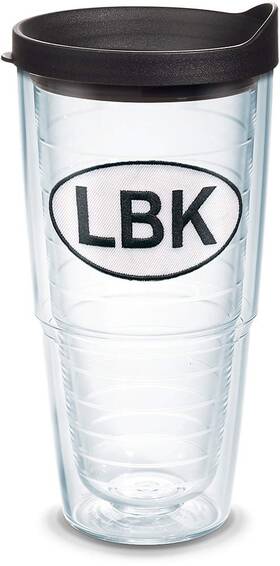 Tervis 1176872 Florida-longboat Key Oval Insulated Tumbler With 24 Ounces Clear
