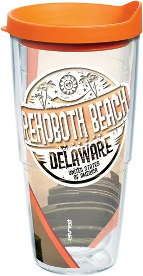 1253110 Tervis Delaware - Rehoboth Beach Stamp Insulated 24 Ounces Clear