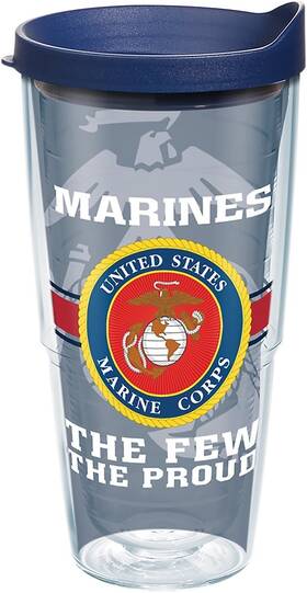 Tervis 1286105 Marines Made In Usa Double Walled Insulated Tumbler 24 Ounces Clear