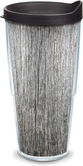 1335028 Tervis Gray Wood Grain Made In Usa Double Walled Insulated 24oz Classic