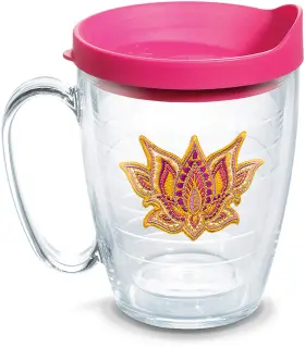 1341877 Tervis Lotus Flower Made In Usa Double Walled Insulated 16 Ounces Fuchsia