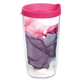 Tervis 1376753 Inkreel - Fluid Pink Made In Usa Double Walled 16 Ounces Clear