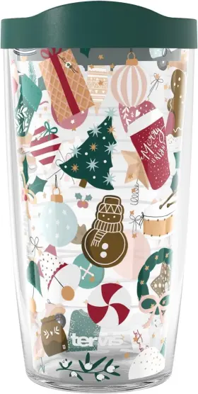 1453353 Tervis Christmas - Holiday Yule Icons Made In Usa Double Walled 16oz Clear