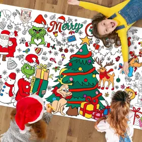 06899 Tetor Christmas Giant Coloring Poster/tablecloth-christmas Crafts Multicolor