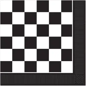 58133 The Beistle Company Checkered Luncheon Napkins 2-ply 16/pkg