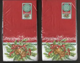84447 The Pioneer Woman Christmas Napkins 2 Packs Total 48 Bells And Holly Wreath