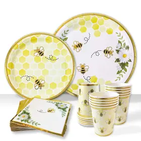 The White Toolbox 638623386975 Bumble Bee Tableware Party Decorations Paper Plates Napkins Beverage Cups The White Toolbox 638623386975 Bumble Bee Tableware Party Decorations Paper Plates Napkins Beverage Cups