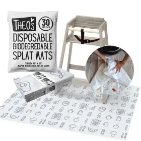 Theo002 Theos 30 Pack Disposable Splat Mats Biodegradable Compostable Un