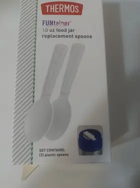 F303rst6 Thermos Funtainer Food Jar Replacement Spoons -white 2x Ships Fast F303rst6 Thermos Funtainer Food Jar Replacement Spoons -white 2x Ships Fast