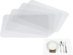 Ag1521 Thstheaven Clear Place Mats Translucent Plastic Placemats Set For Large