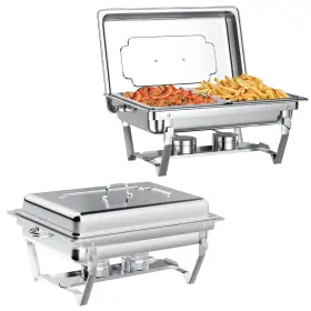 Tinana 084045714047 Cdbs8d-2pack Chafing Dish Buffet Set Half Pan 2 Pack Silver