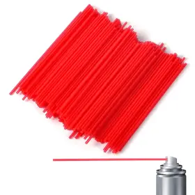 1060372 Tinoaly 200pcs Spray Can Straws 4.72in Long Red Pp Material Aerosol M