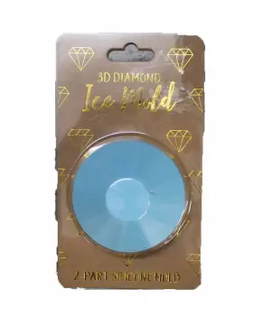 10318bp Tmd Holdings 3d Diamond 2-part Silicone Ice Mold Blue Pack Of 2