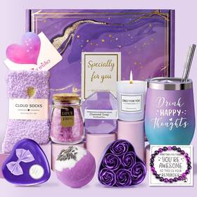 Tmgzz 787942221730 Womens Birthday Gifts Self-care Gift Baskets For Women Large Lavender-us