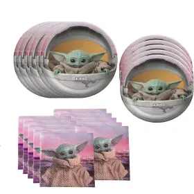Tobe Outerwear 791974312878 40pcs Baby Yeda Party Supplies Include 20 Plates Napkins For The Yoda Bir