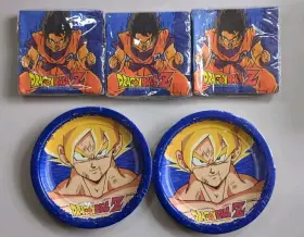 Toei Animation 018100692117 Dragon Ball Z Small Napkins 3 Packs Of 16 And Paper Plates 2 8