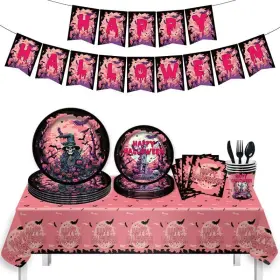 Tolerdwum 235896867754 Halloween Plates And Cups Set 114 Pieces Including Party