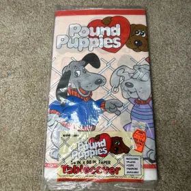 Tonka 011179017539 Pound Puppies Paper Table Cover Vintage Birthday Party Supplies Decorations