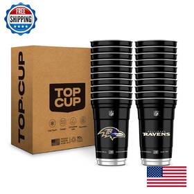 Top Cup B0g59qh28p Baltimore Ravens Nfl 20oz Reusable Aluminum Cups - 20 Pack Official Licensed