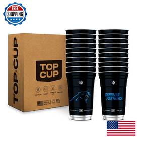 Top Cup B0gkhp2gk7 Carolina Panthers 20 Oz Aluminum Cups Pack Reusable Officially Licensed