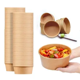 Toptoper 820912870801 80 Pcs 30 Oz Large Paper Bowls No Lids Disposable Soup Bulk P