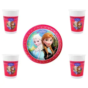 Toptoys2u Bargain Bundles 056647003428 Disney Frozen 6 Piece Party Set Elsa And Anna - 200 Ml Plastic Cups 23 Cm Pla