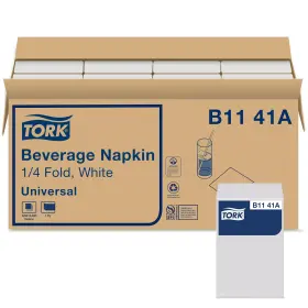 B1141a Tork Napkins 1-ply Beverage White For Everyday Use At Home 9.375x9.375