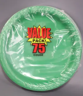 Touch Of Color 073525945804 Lunch Plate 7 Inch Emerald Green 75 Ct