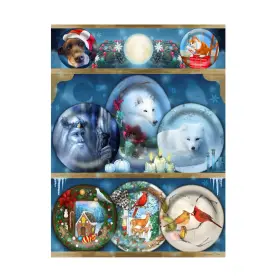 Trademark Fine Art 197315004844 Ft Holiday Plates Canvas By And A Little