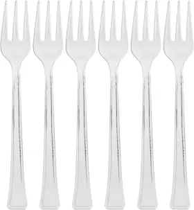823t Trading Miniware Clear Plastic Forks - 4 Inch Pack Of 50 Heavy-duty Disposable Tableware