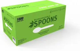 Transitions2earth 445036519561 Biodegradable Ecopure Economy Lightweight Spoons - Box Of 1000 Earth-friendly