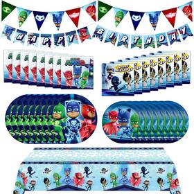 Treasures Gifted B0bfyqlp8m Pj Masks Birthday Party Supplies Set - Serves 16 Officially Licensed