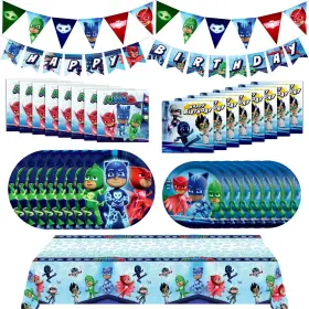 B0bfyqlp8m Treasures Gifted Pj Masks Birthday Party Supplies Set - Serves 16 Officially Licensed
