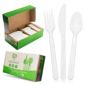 Treeatery 704846913158 Compostable Cutlery Set Plant-based Utensils Disposable Dishw
