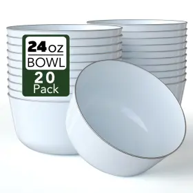 Trendables 810173101011 Heavy Duty Sage Silver Rim Plastic Disposable Bowls For Parties Weddings Events