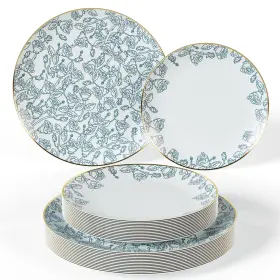 Trend-flora.40 Trendables 80 Piece Plastic Disposable Plates Set For 40 Guests I Pcs Of 8 Trend-flora.40 Trendables 80 Piece Plastic Disposable Plates Set For 40 Guests I Pcs Of 8