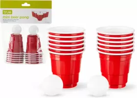 10897 True Mini Beer Pong Game 1.5 Ounce Disposable Red Party Cup