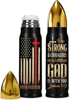 T2-tha-bullet Tsimple Christian Religious Gift For Men Fathers Day 17 Ounces God