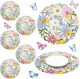 Qq-tudomro-1614 Tudomro 6 Pcs 14ftft Approx. 14 Inches/ 35.5 Cm In Diameter Flower Style