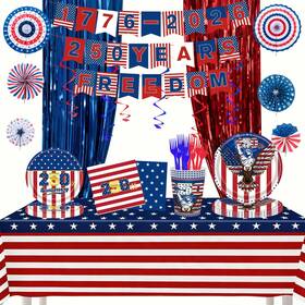 Tuhangcc Decoration001 138pcs 250th Anniversary Party Decoration Usa 4th Of July Sets Inch