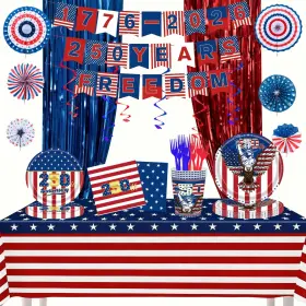 Decoration001 Tuhangcc 138pcs 250th Anniversary Party Decoration Usa 4th Of July Sets Inch