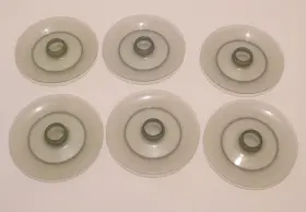 754-7 Tupperware Dessert Parfait Pudding Base Only 6 Replacement Part Smoke Gray 4 In